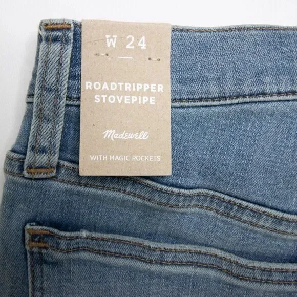 NEW Madewell Supersoft Stovepipe Jeans Plattwood, size 24 - Picture 16 of 16
